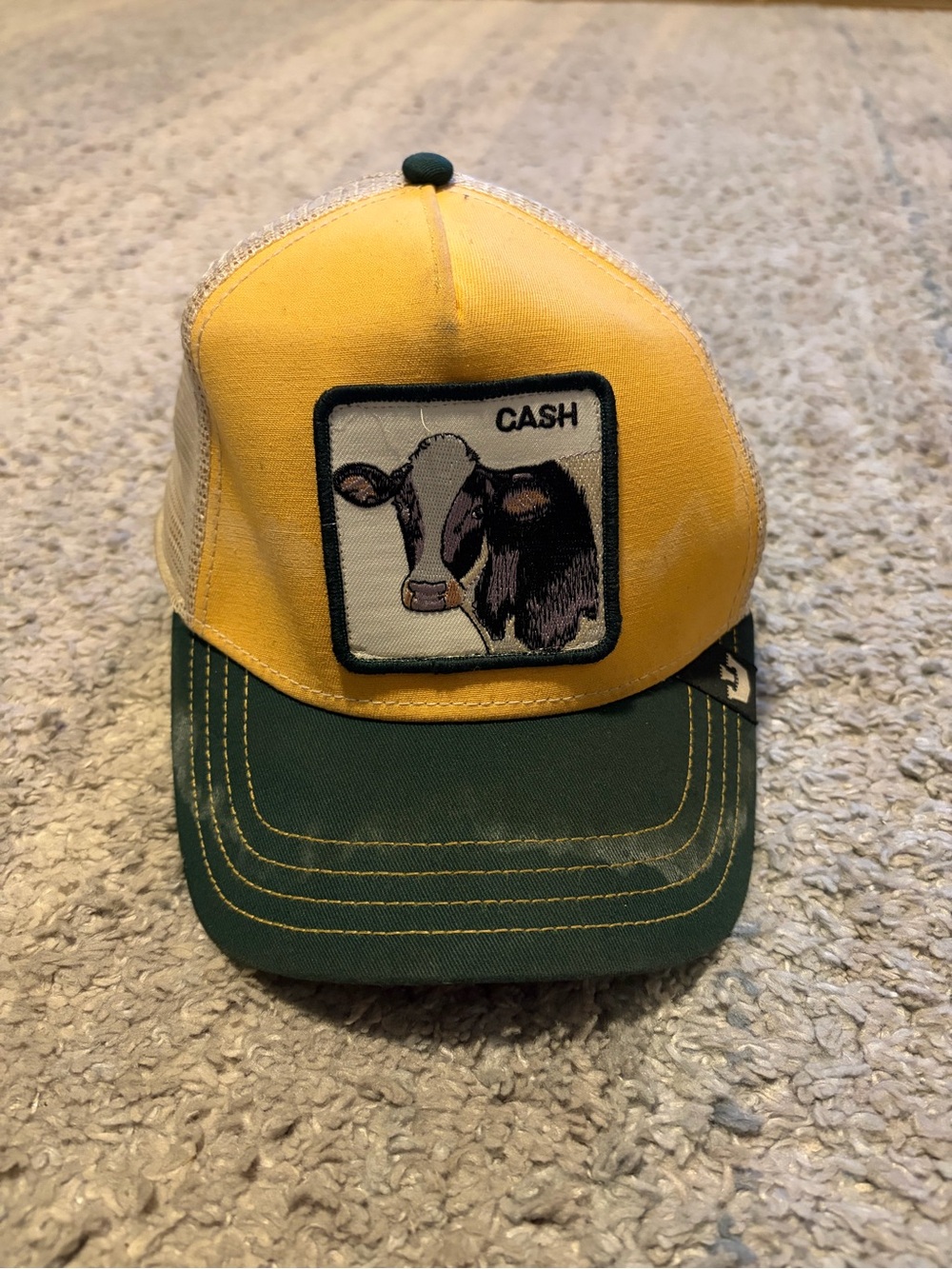 Goorin Bros The Farm "The Cash Cow" Trucker Snapback Hat-Yellow & Green-One Size